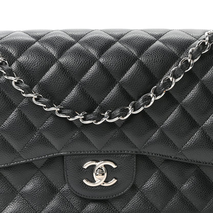 Chanel Caviar Quilted Jumbo Double Flap Black 8 of 10