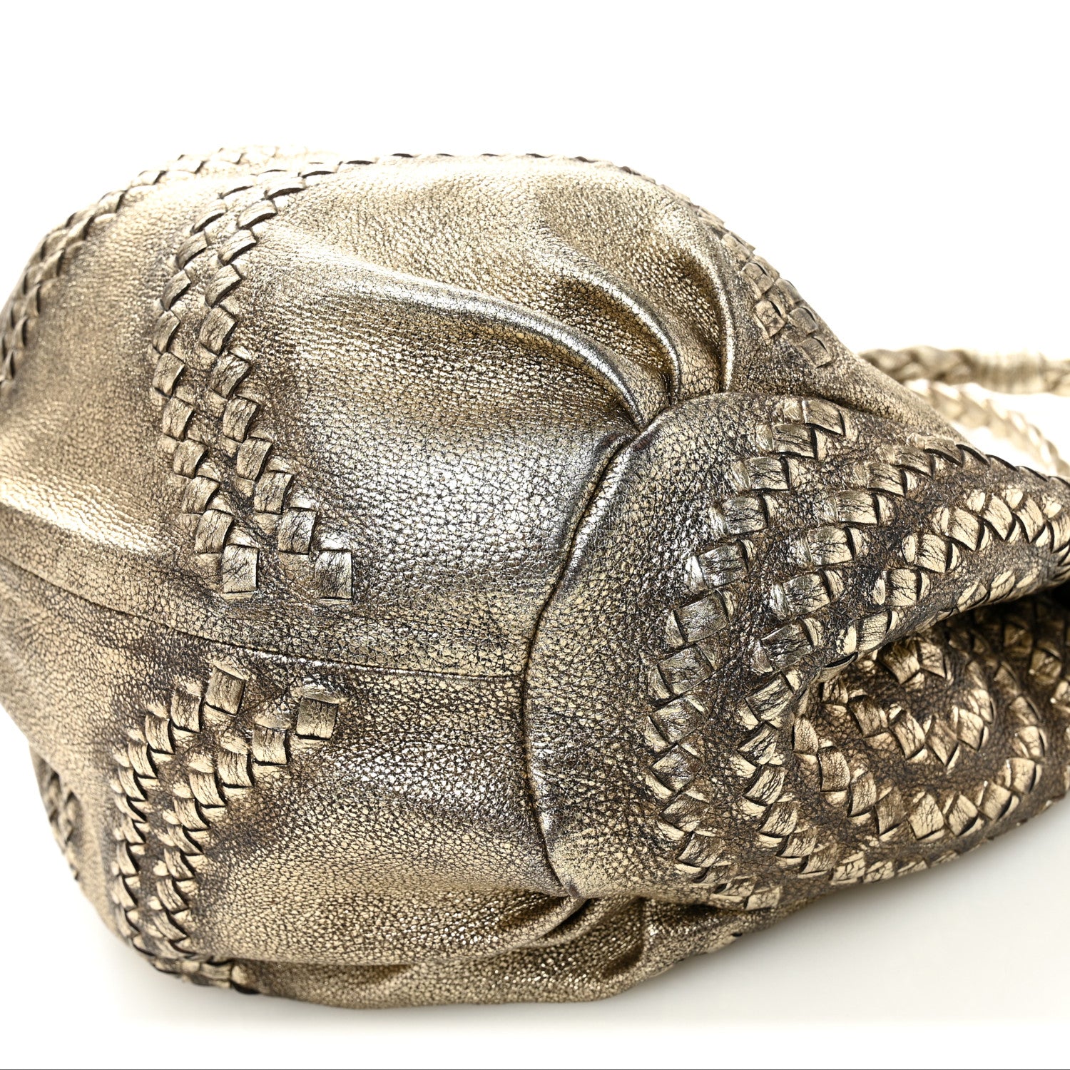 Bottega Veneta Metallic Cervo Illusion Hobo Platino Ossidato 9 of 9