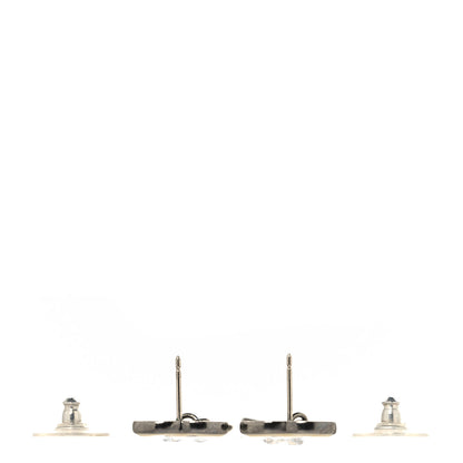 Chanel Metal CC Eiffel Tower Drop Earrings Silver 7 of 8