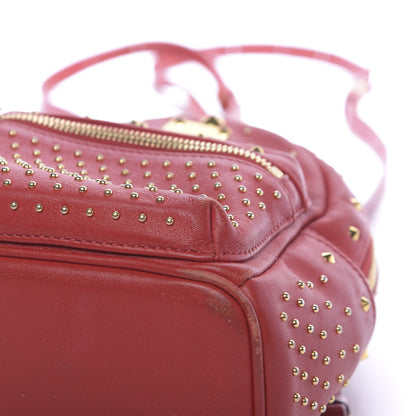 MCM Calfskin Stud X-Mini Stark Bebe Boo Backpack Red 15 of 15