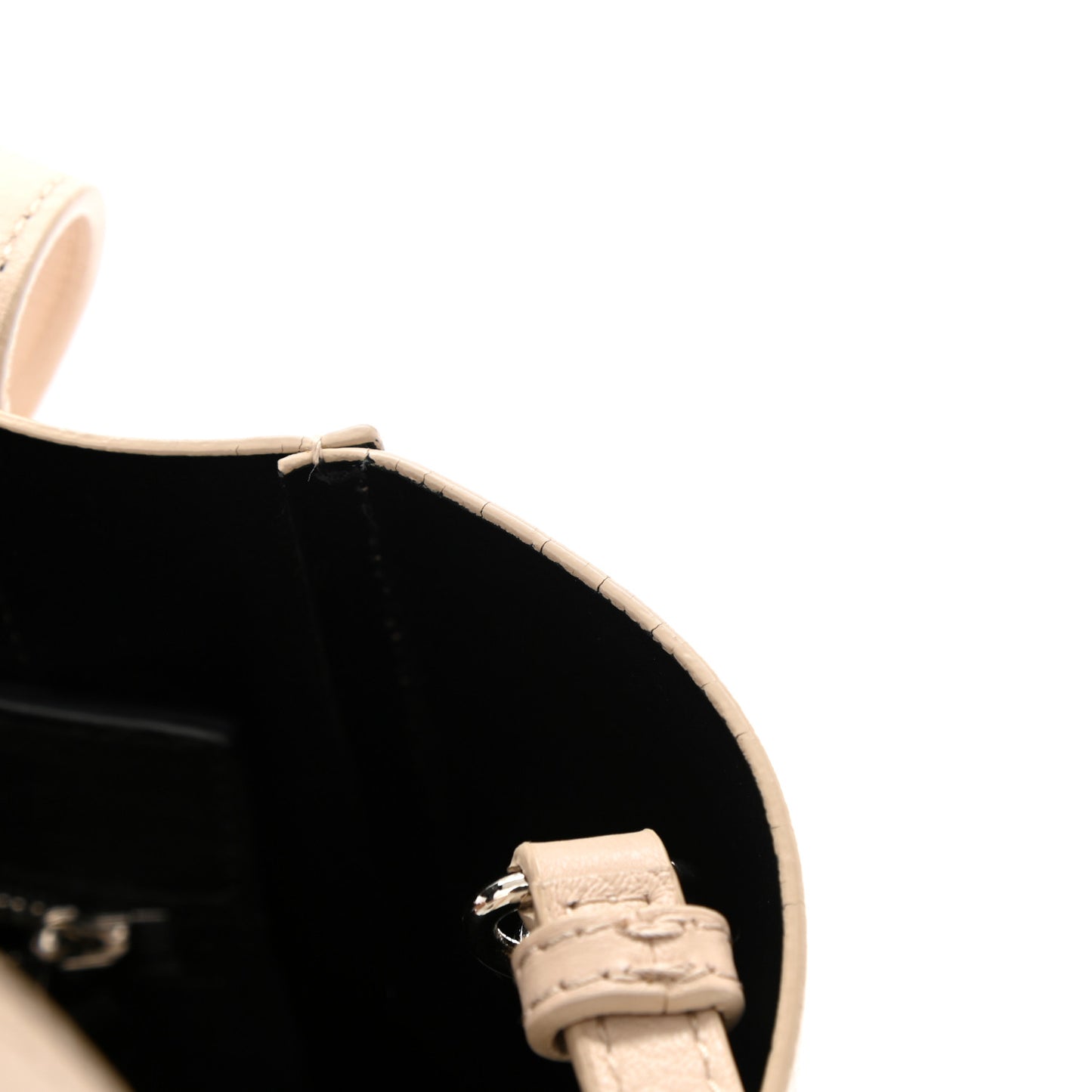 Smooth Calfskin Logo XXS Everyday Tote Light Beige Black