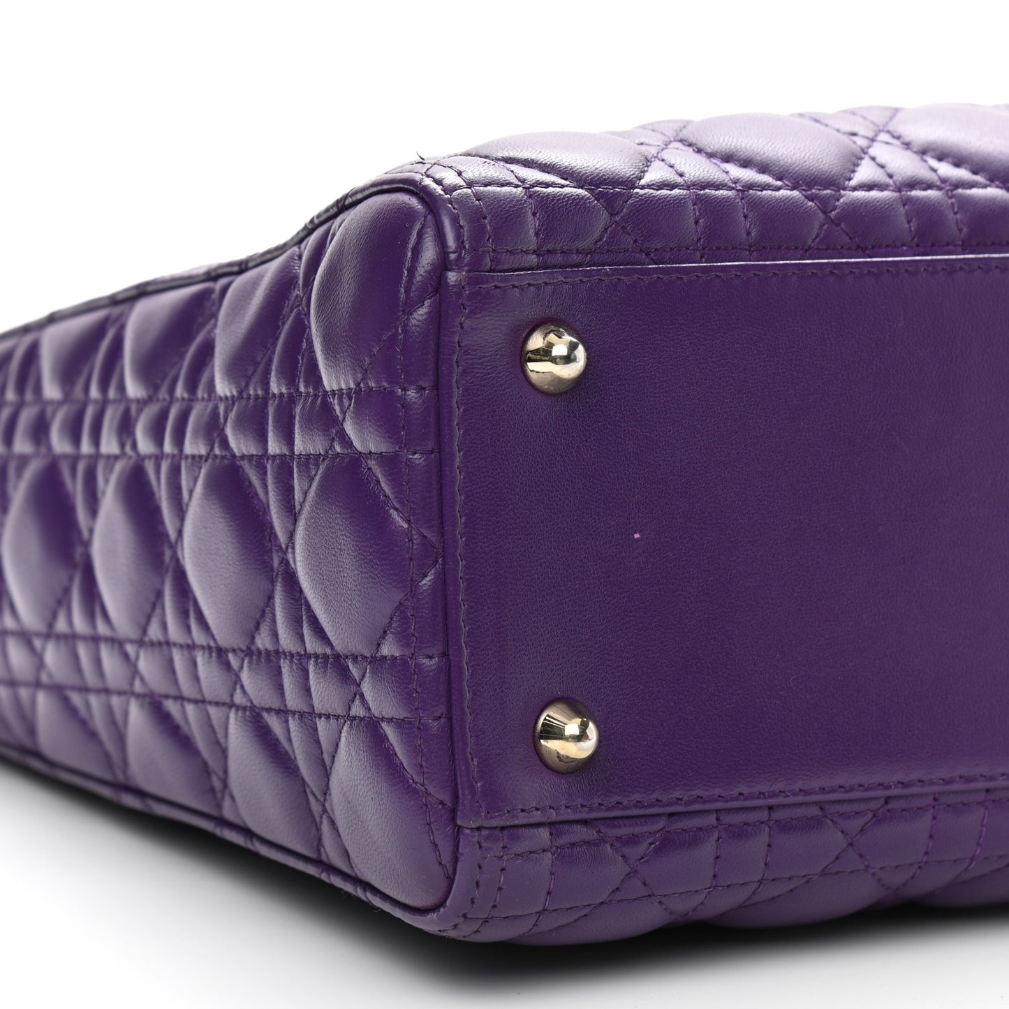 Lambskin Cannage Large Lady Dior Purple