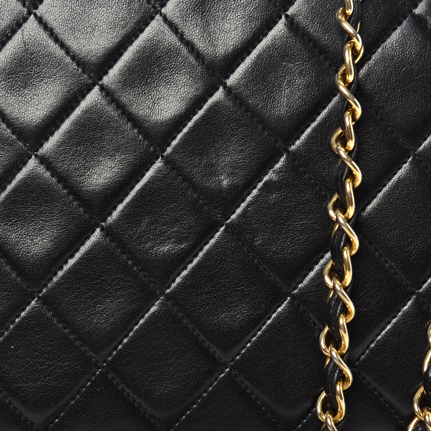 Lambskin Quilted Tassel Bag Black