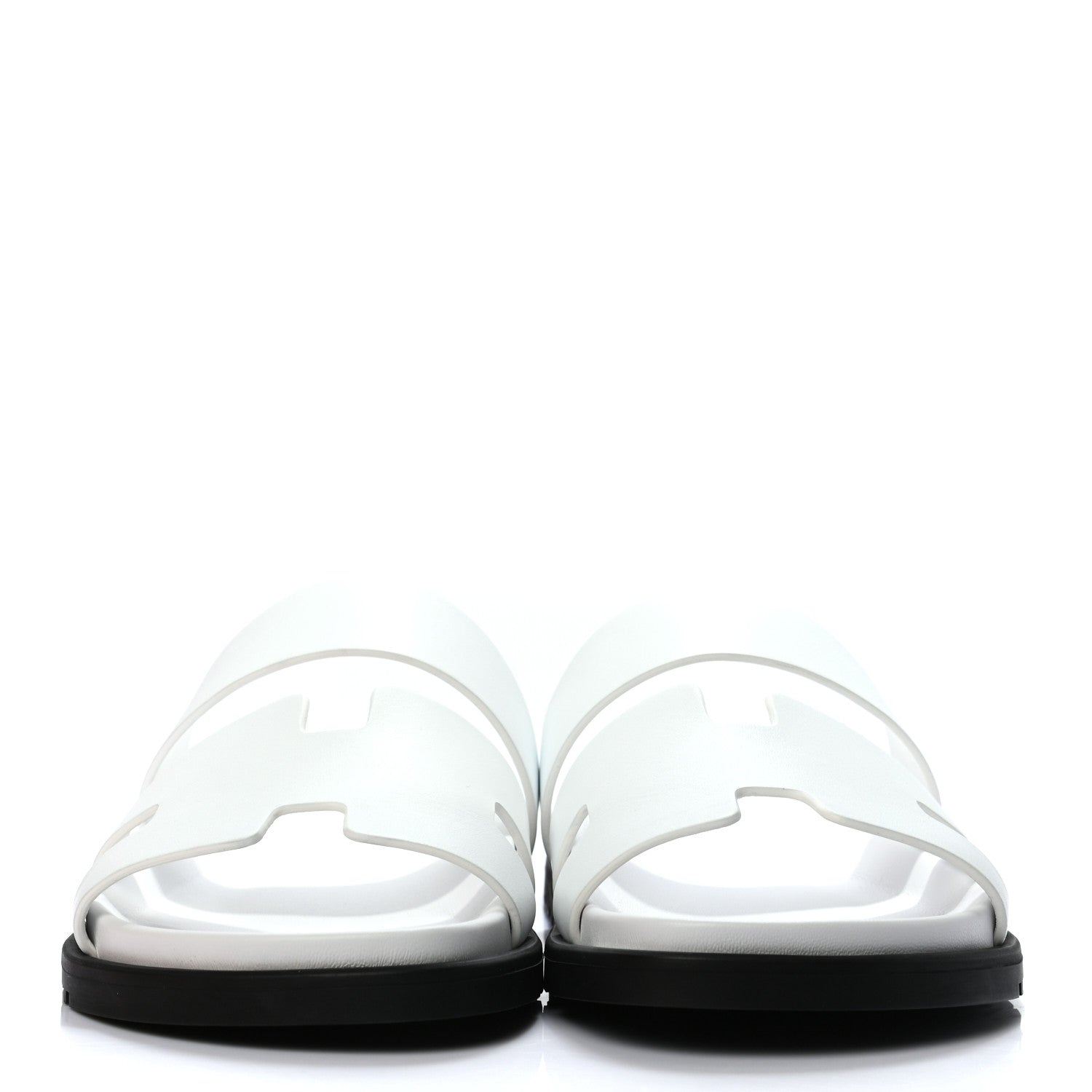 Hermes Calfskin Mens Chypre Sandals 41 White 2 of 8