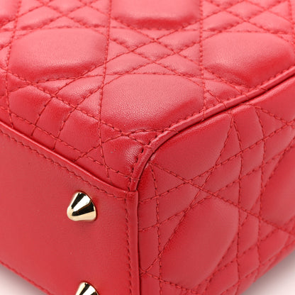 Christian Dior Lambskin Cannage Small Lucky Badges My Lady Dior Red 13 of 13
