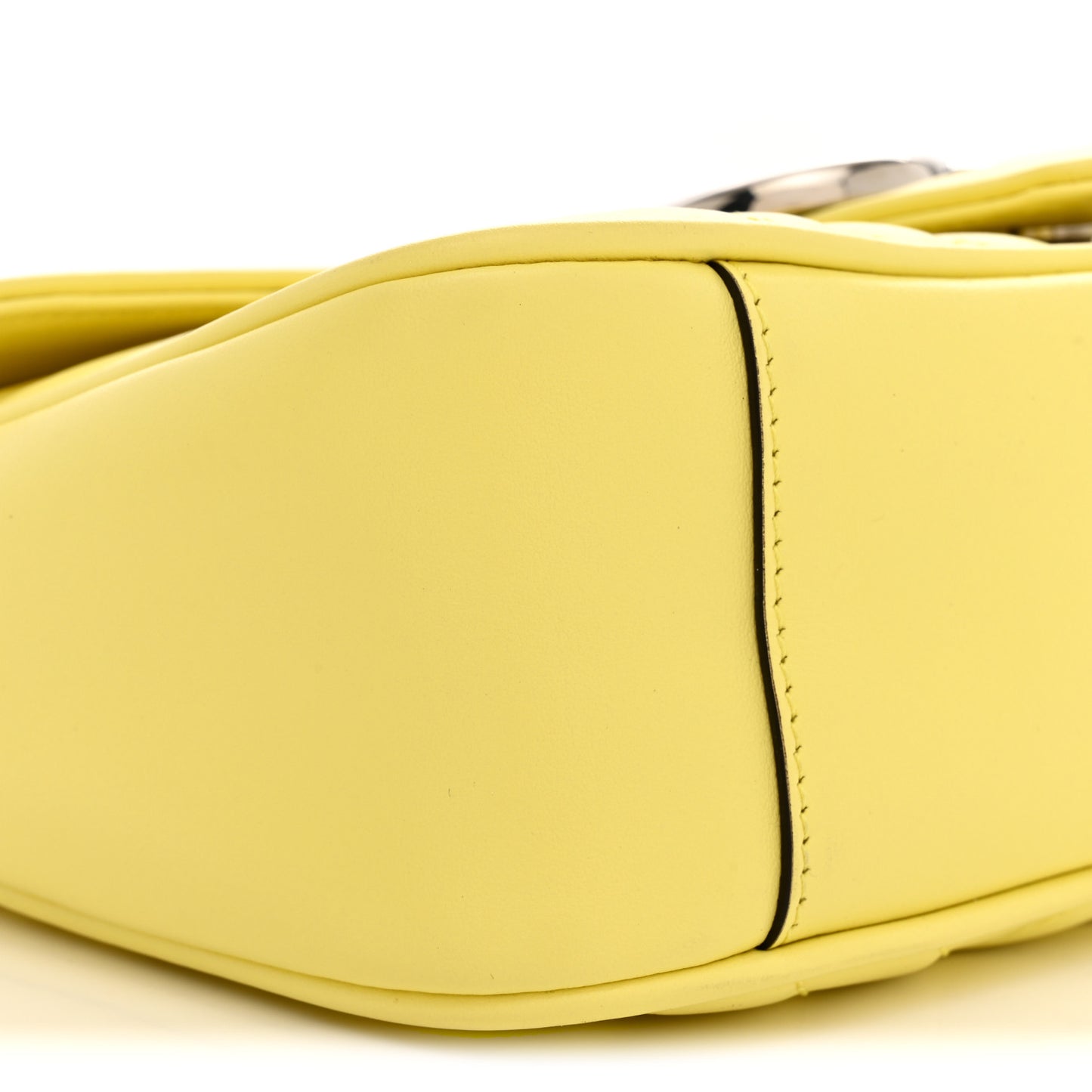 Calfskin Matelasse Small GG Marmont Shoulder Bag Banana