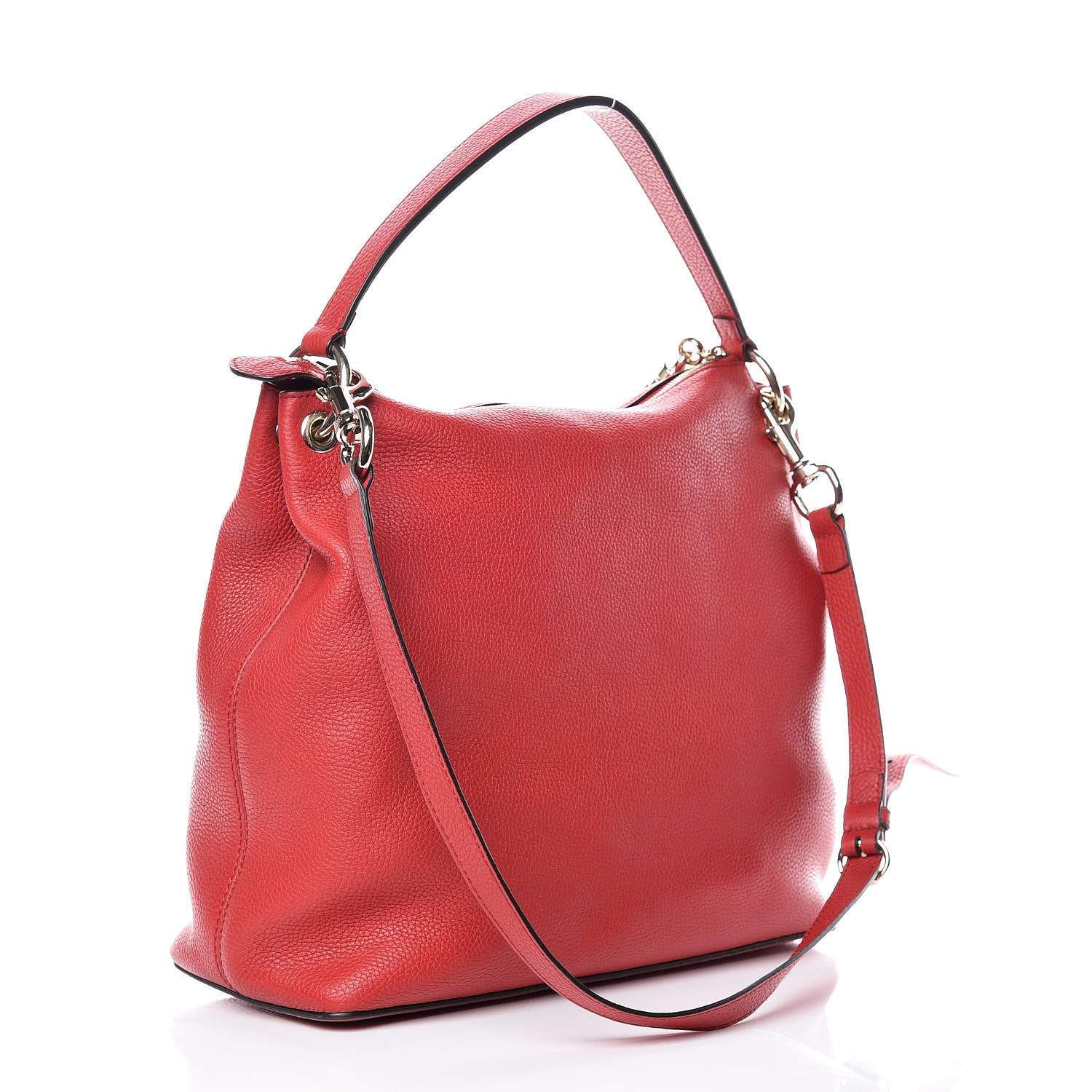 Gucci Pebbled Calfskin Large Soho Hobo Tabasco Red 4 of 12