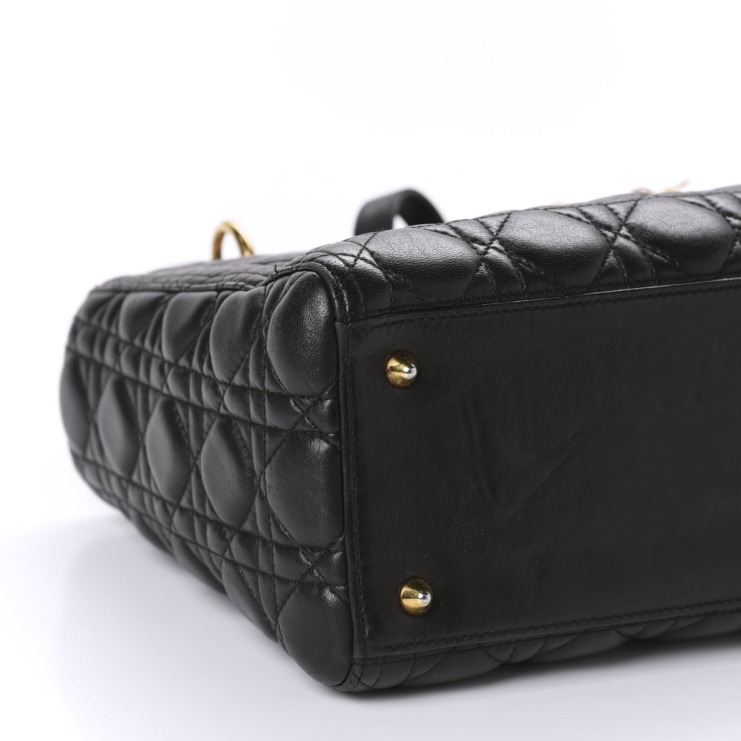 Christian Dior Lambskin Cannage Medium Lady Dior Black 6 of 11