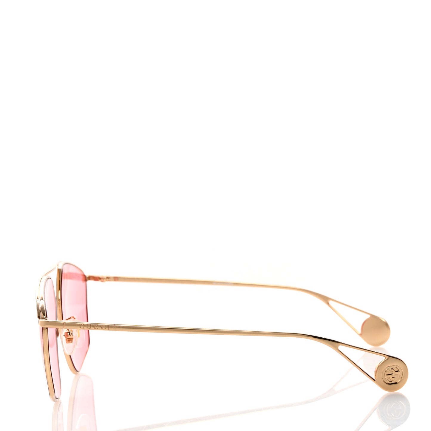Square Frame GG0437SA Sunglasses Gold