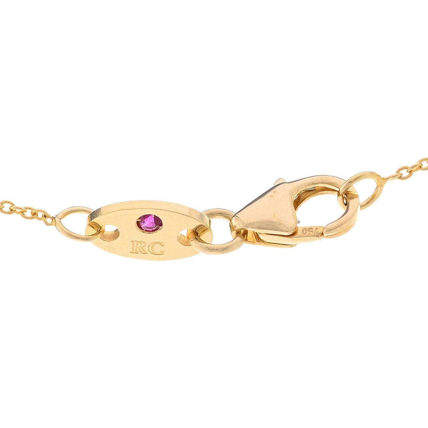 18K Yellow Gold Diamond .23ct Diamonds By The Inch Five Station Necklace