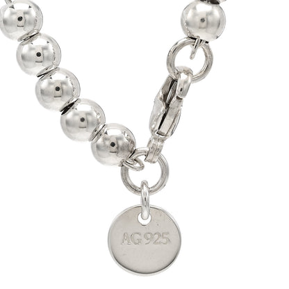 Tiffany Sterling Silver 4mm Bow Bead Bracelet 5 of 5