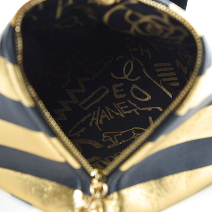 Chanel Metallic Lambskin CC Kheops Pyramid Bag Gold Black 5 of 7