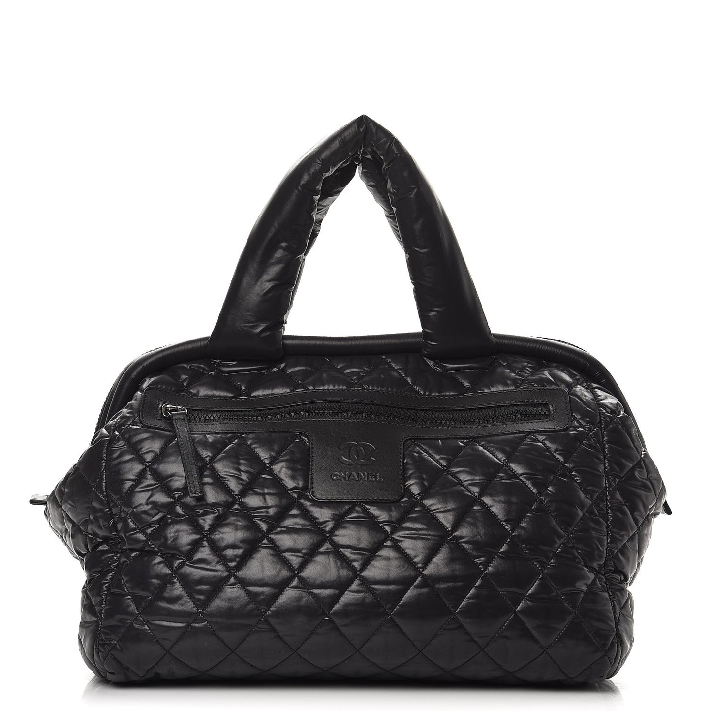 Nylon Quilted Coco Cocoon Bowler Black