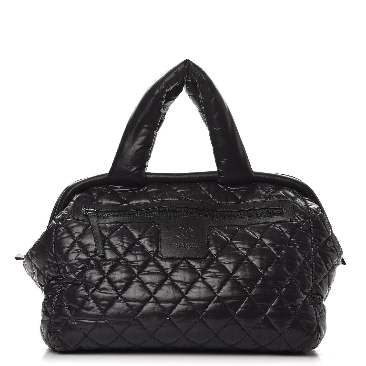 Chanel Nylon Quilted Coco Cocoon Bowler Black 1 of 8