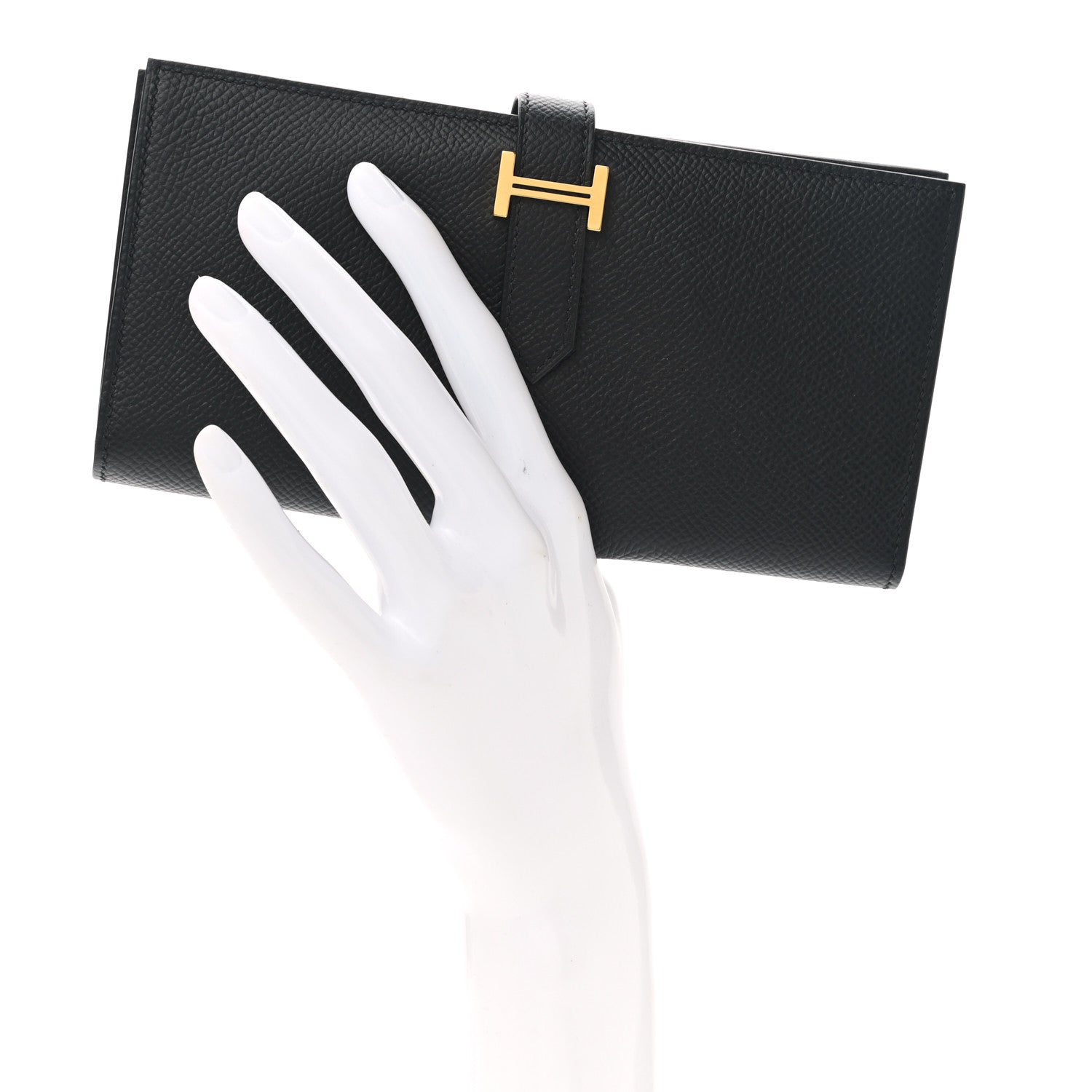 Hermes Epsom Bearn Gusset Wallet Black 2 of 7