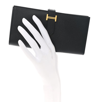 Hermes Epsom Bearn Gusset Wallet Black 2 of 7