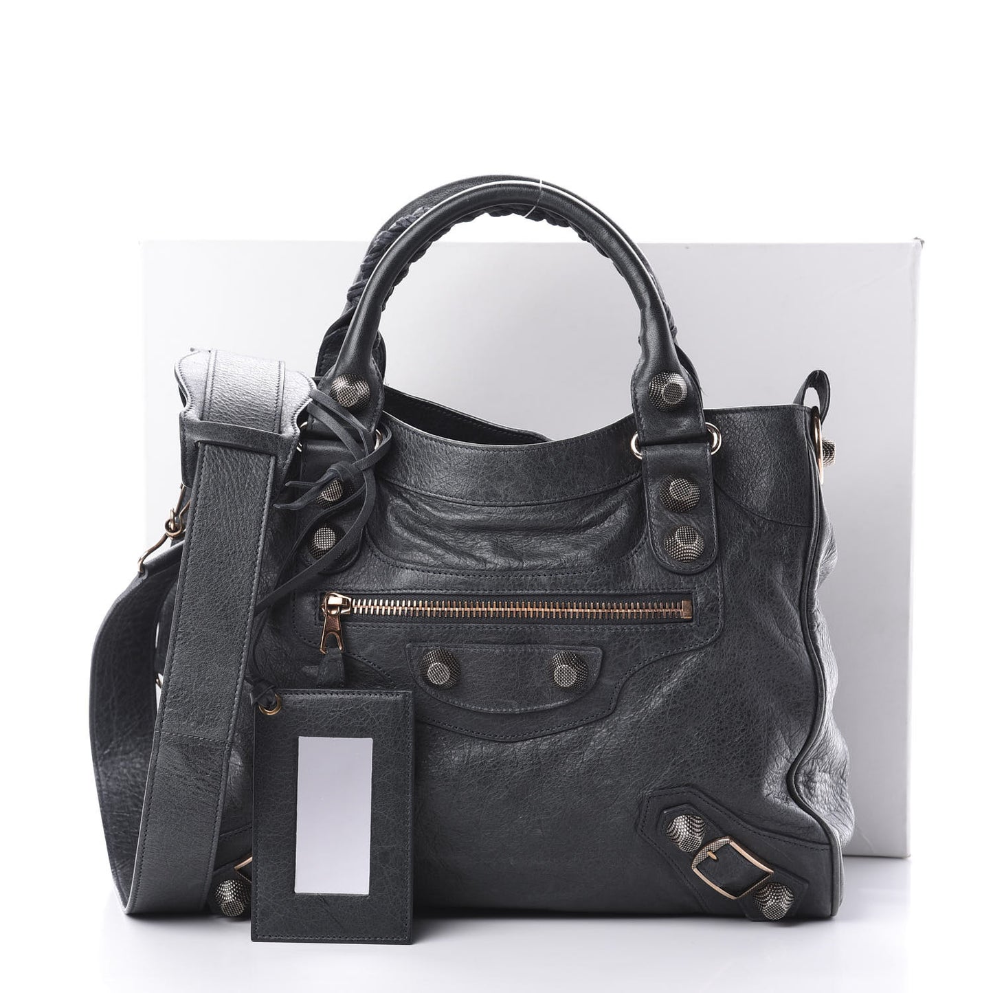 Agneau Giant 21 Rose Gold Hardware Velo Anthracite
