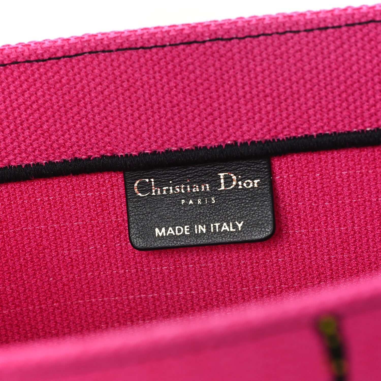 Christian Dior Canvas Embroidered Medium Jungle Pop Book Tote Fuchsia Multicolor 6 of 11