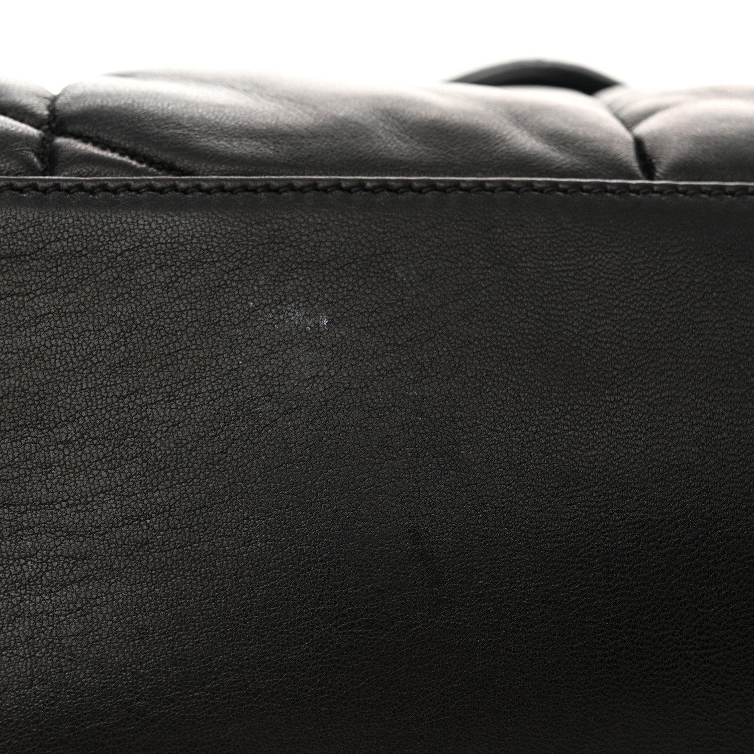 Saint Laurent Lambskin Quilted Medium Loulou Puffer Monogram Chain Satchel Black 11 of 13