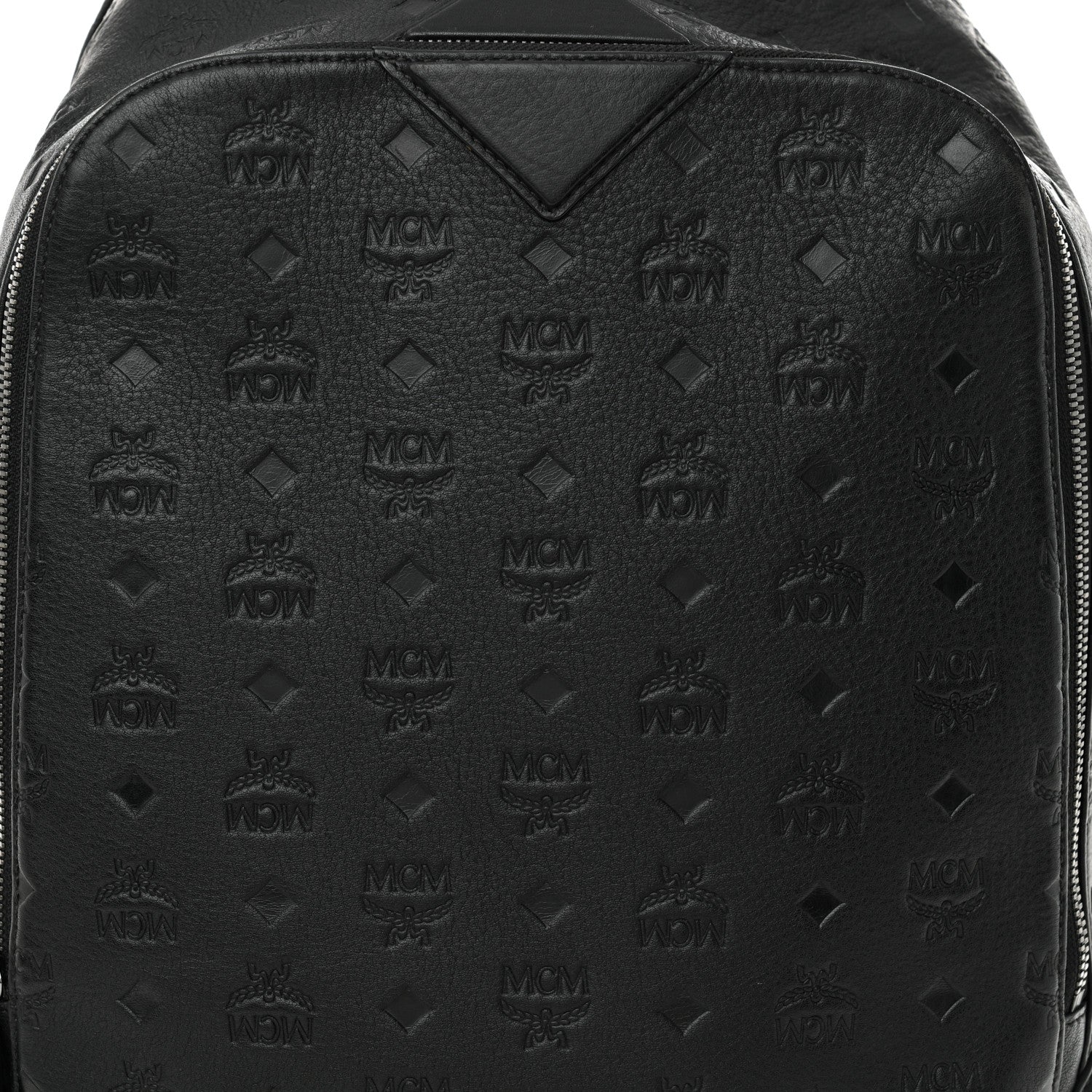 MCM Calfskin Ottomar Monogram Duke Backpack Black 9 of 12