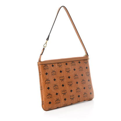 MCM Visetos Medium Stark Wristlet Pouch Cognac 3 of 11