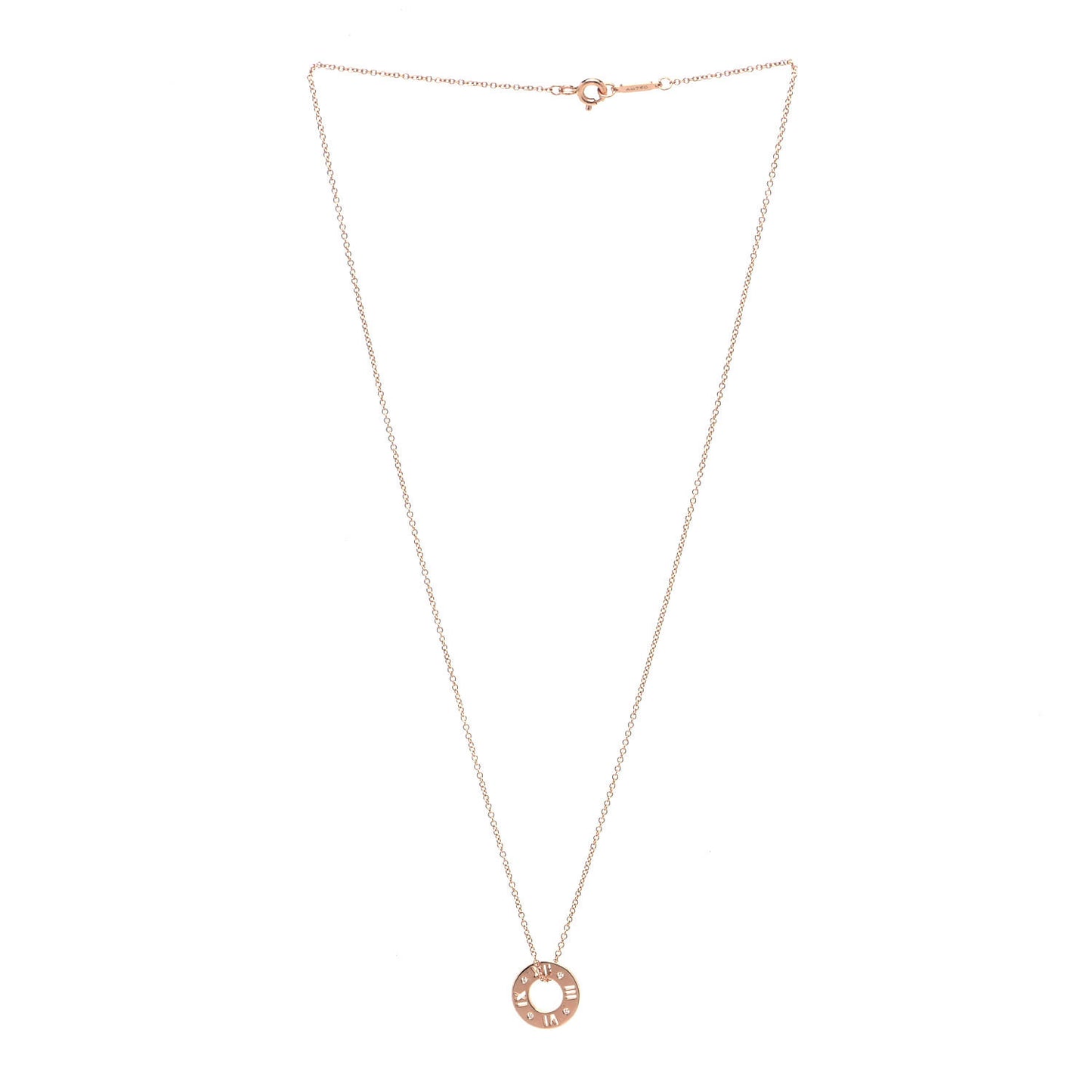 18K Rose Gold Diamond Atlas Pierced Pendant Necklace
