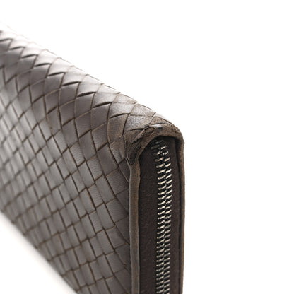 Bottega Veneta Nappa Intrecciato Zip Around Wallet Ebano 11 of 14