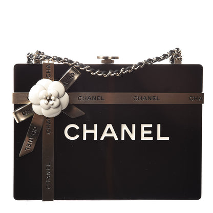 Chanel Plexiglass Gift Box Clutch Black 1 of 9