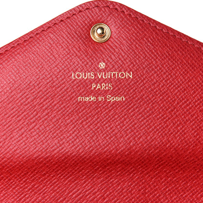 Louis Vuitton Damier Ebene Josephine Wallet Red 6 of 8