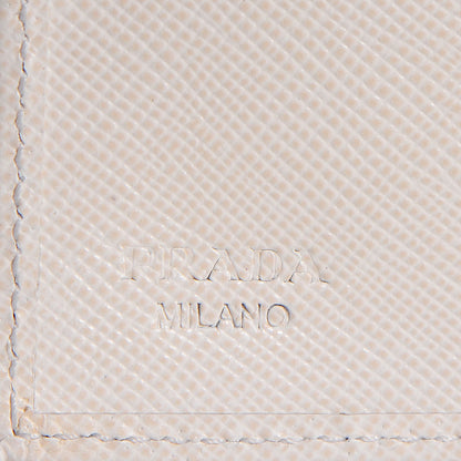 Prada Saffiano Metal Continental Wallet Talco 8 of 9