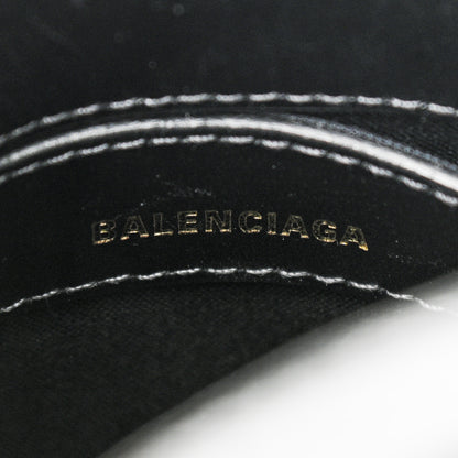 Balenciaga Shiny Calfskin Logo Crocodile Embossed XXS Ville Top Handle Bag Gray 6 of 13