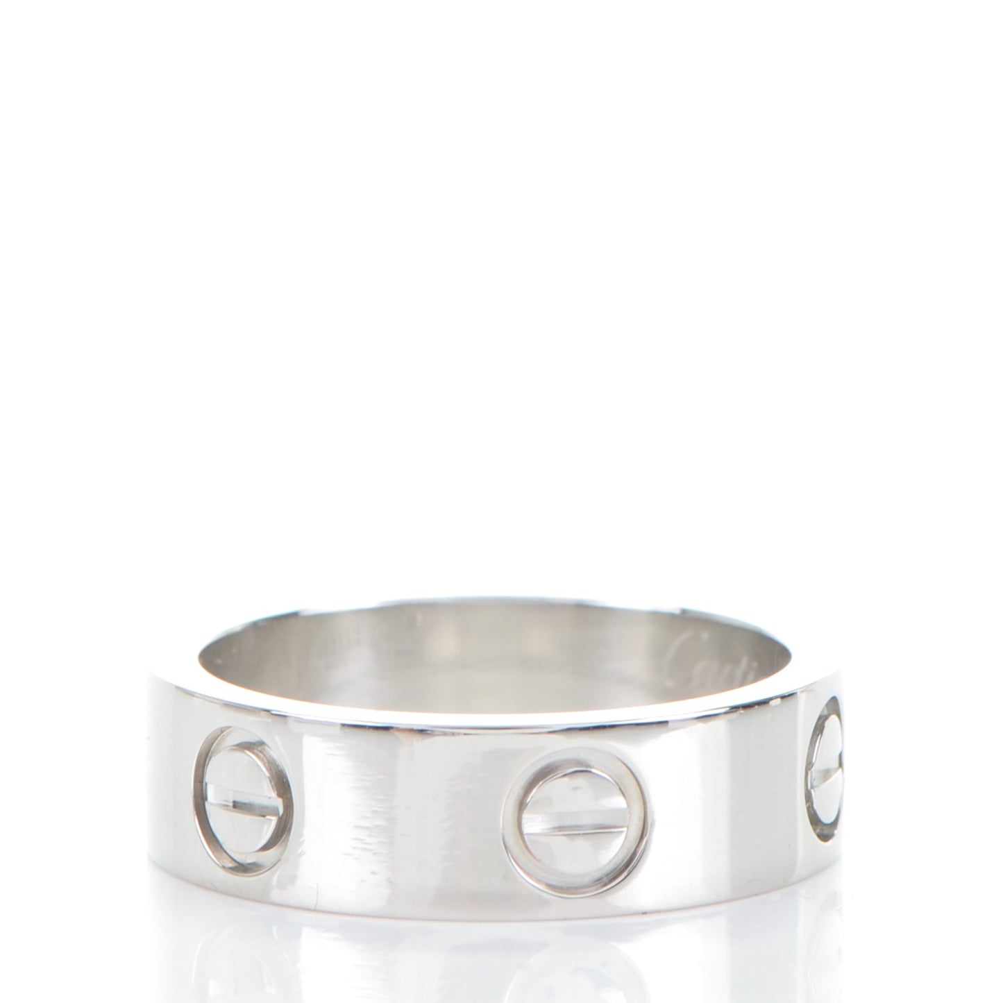 Platinum 5.5mm LOVE Ring 50 5.25