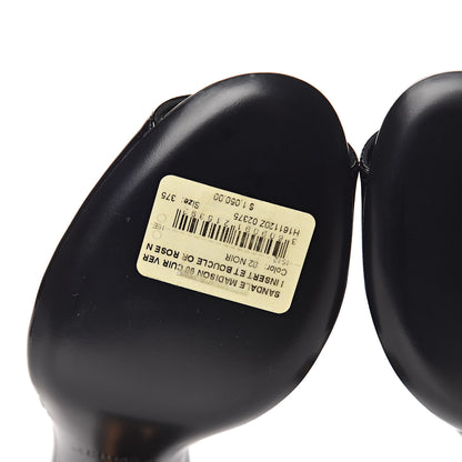 Hermes Patent Calfskin Madison 90 Sandals 37.5 Black 7 of 10