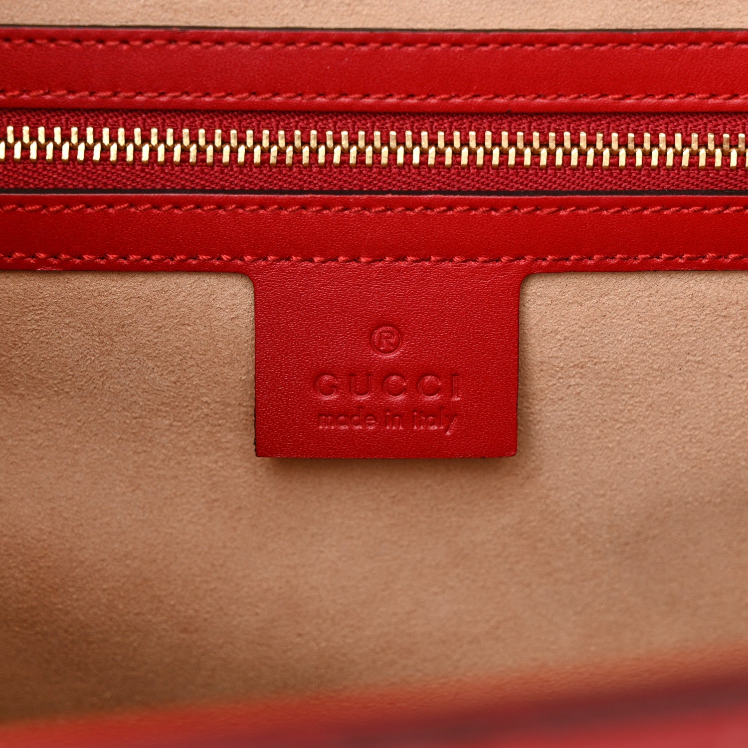 Gucci Guccissima Signature Medium Padlock Top Handle Bag Hibiscus Red 6 of 11