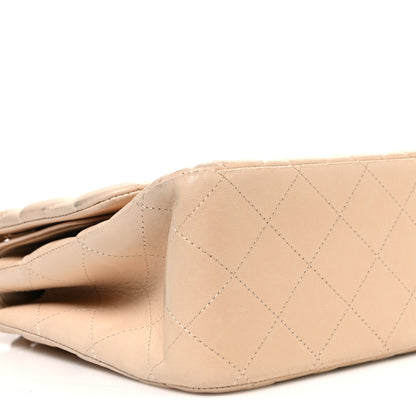 Chanel Lambskin Quilted Jumbo Double Flap Beige 9 of 10