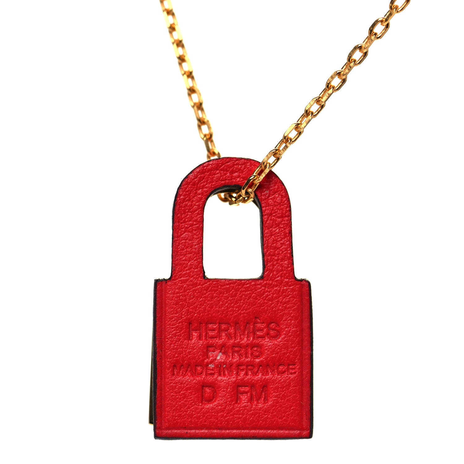 Hermes Swift Small O'Kelly Pendant Necklace Rouge De Coeur 4 of 5
