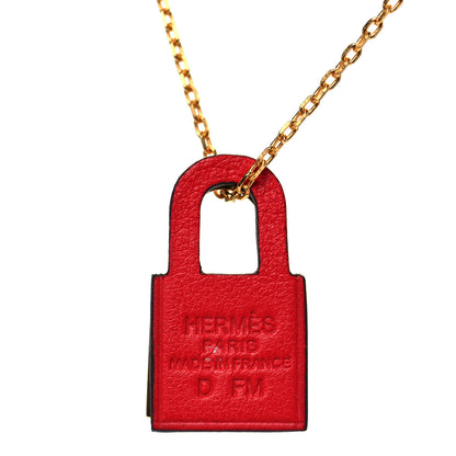 Hermes Swift Small O'Kelly Pendant Necklace Rouge De Coeur 4 of 5