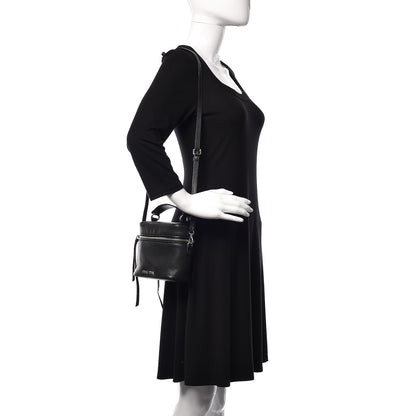 Miu Miu Goatskin Madras Bucket Bag Black 2 of 9