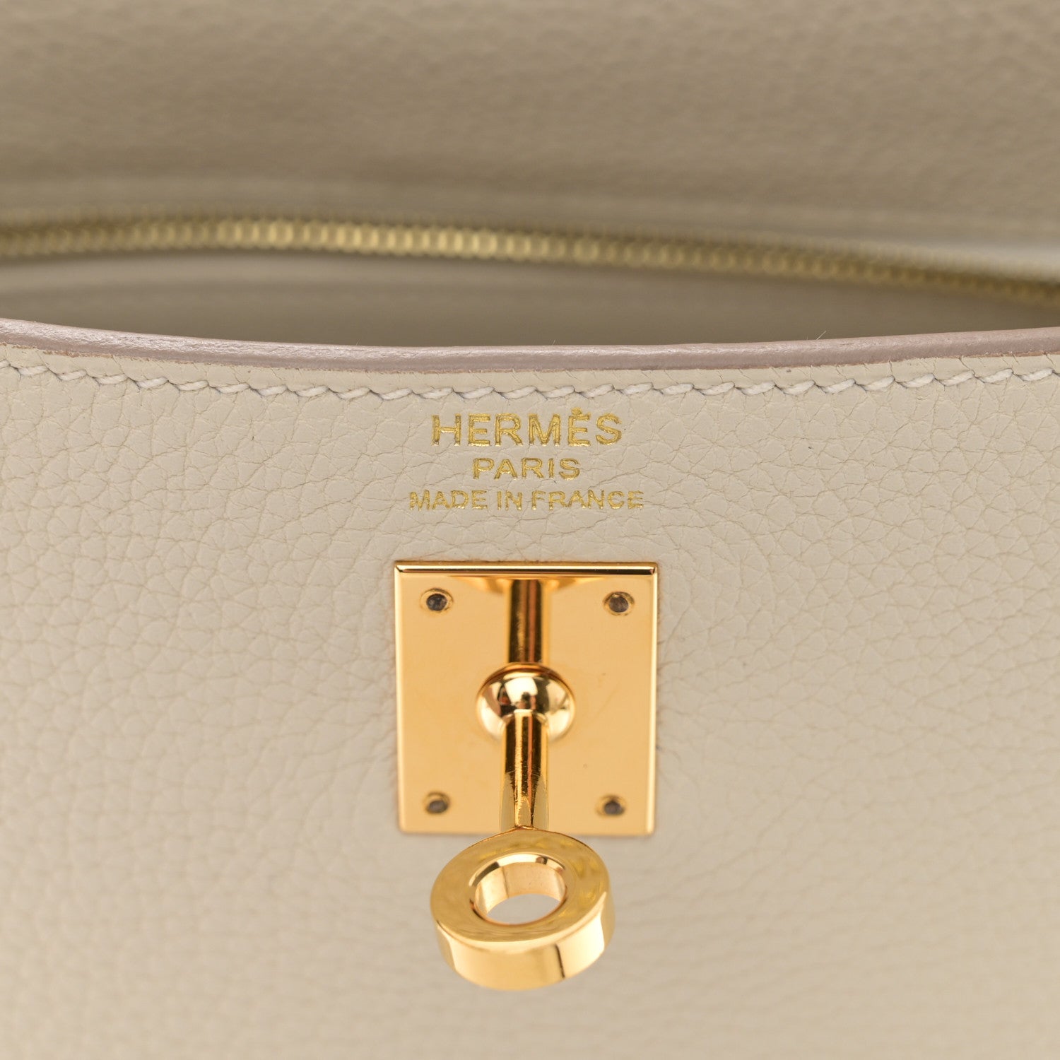Hermes Togo Kelly Retourne 25 Craie 6 of 12