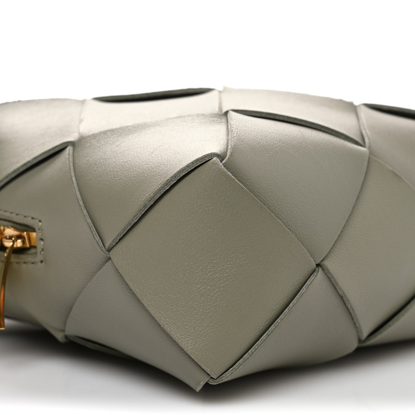 Lambskin Maxi Intrecciato Mini Cassette Camera Bag Travertine