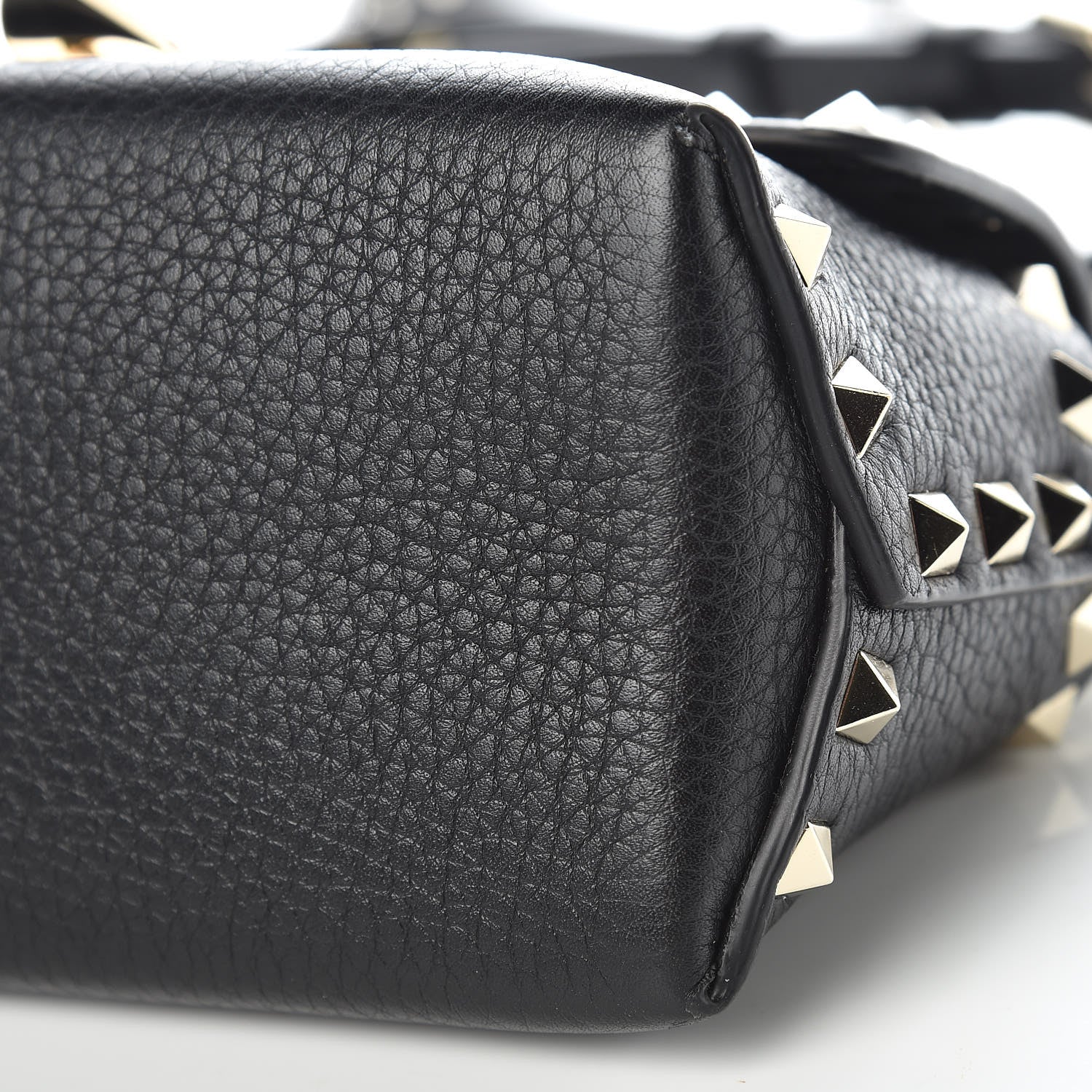 Valentino Garavani Pebbled Calfskin Mini Rockstud Crossbody Bag Black 9 of 9