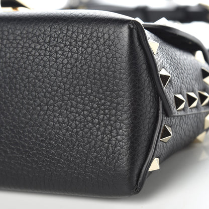 Valentino Garavani Pebbled Calfskin Mini Rockstud Crossbody Bag Black 9 of 9