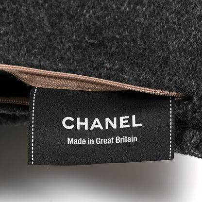 Chanel Merino Wool Cashmere CC Pillow Black Pink 3 of 3