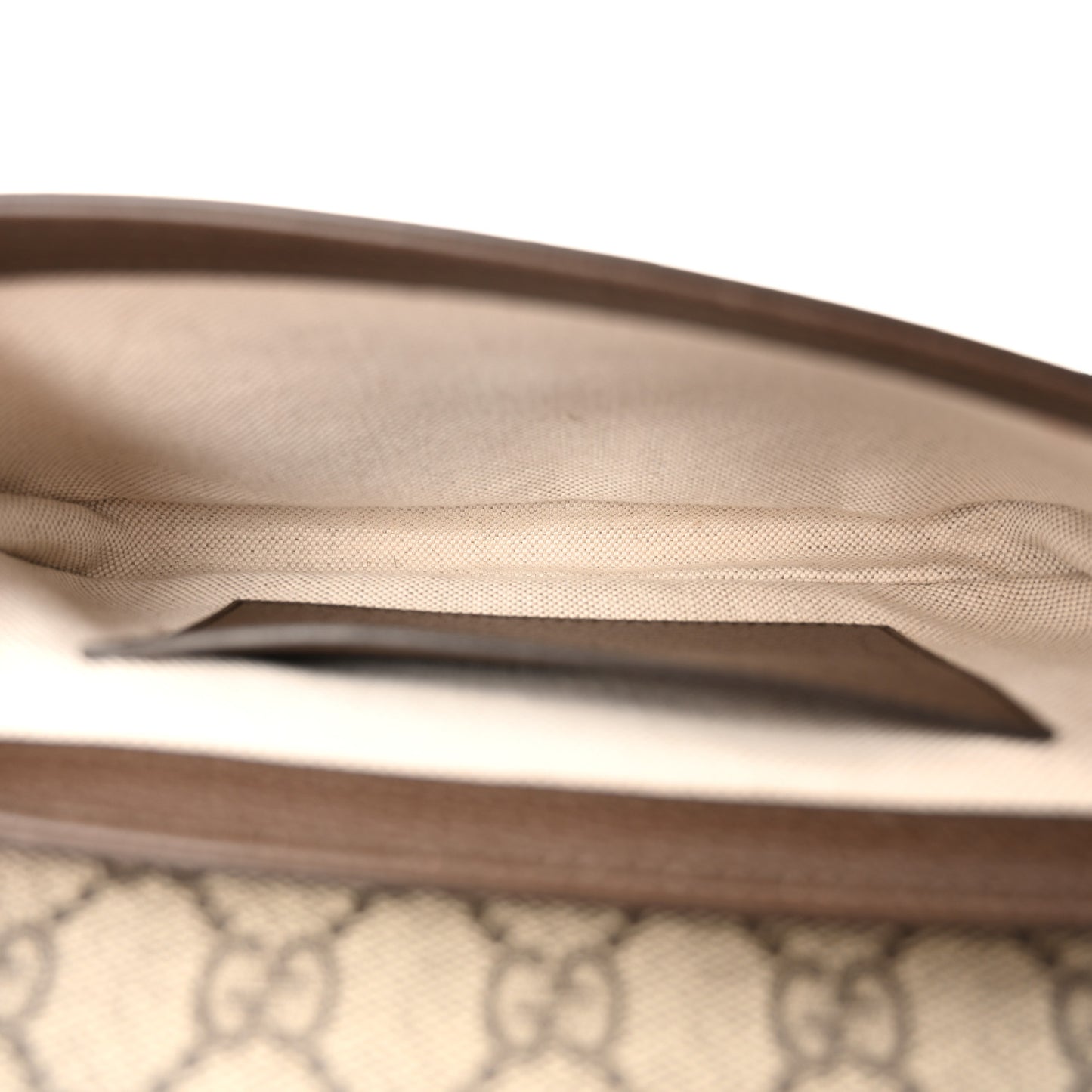 GG Supreme Monogram Textured Dollar Calfskin Web Mini Ophidia Envelope Shoulder Bag Beige Ebony