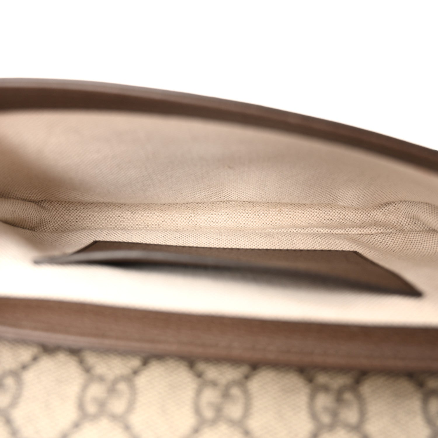 Gucci GG Supreme Monogram Textured Dollar Calfskin Web Mini Ophidia Envelope Shoulder Bag Beige Ebony 4 of 10