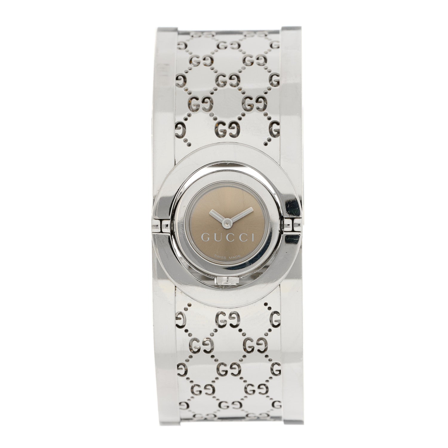 Gucci Stainless Steel 23mm Twirl Quartz Watch Brown 1 of 5