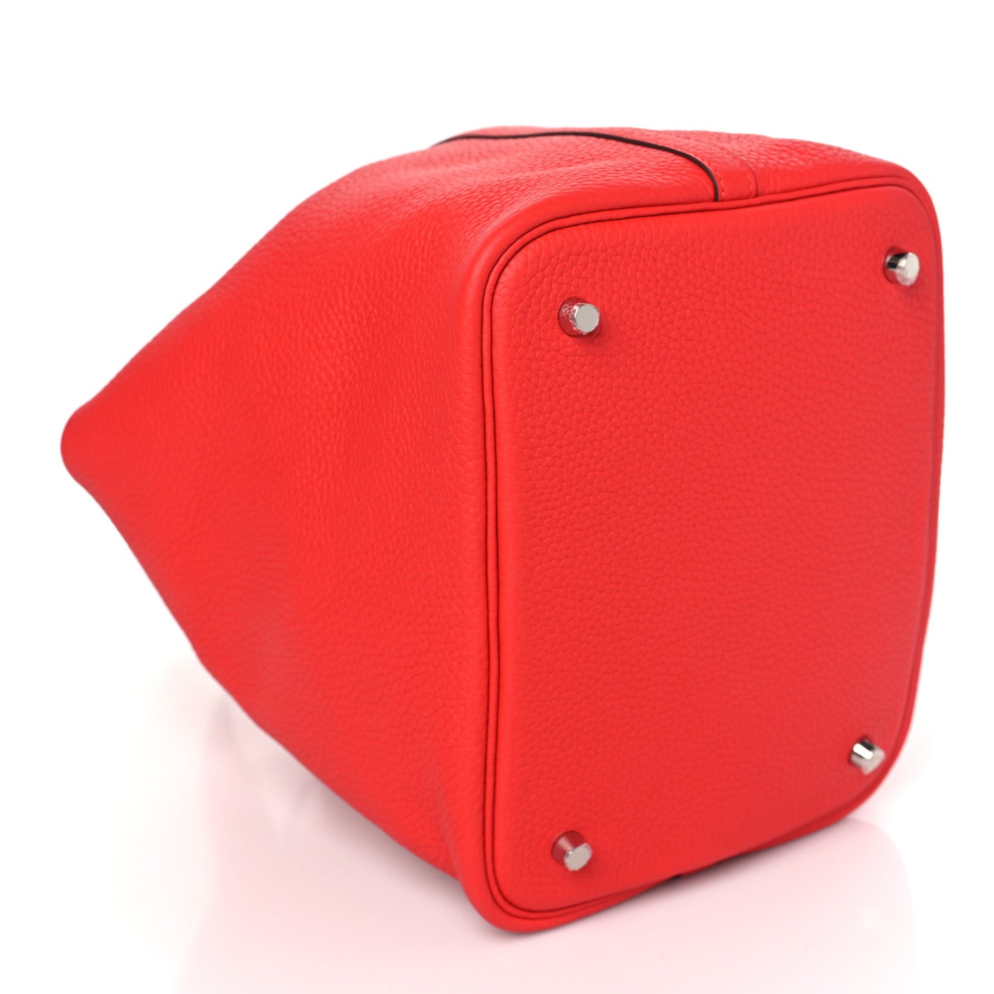 Taurillon Clemence Picotin Lock 22 MM Rouge Casaque