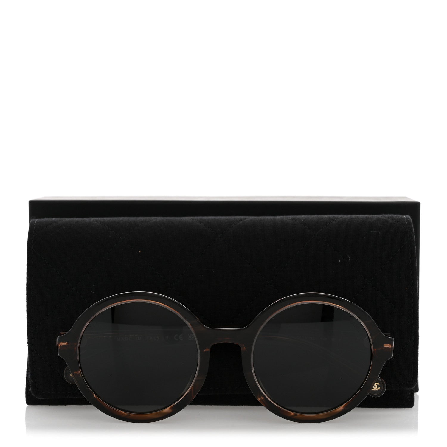 Chanel Acetate Polarized Round Sunglasses 5522U Brown 8 of 8