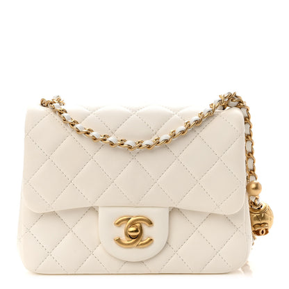 Chanel Lambskin Quilted Mini Pearl Crush Flap White 1 of 10