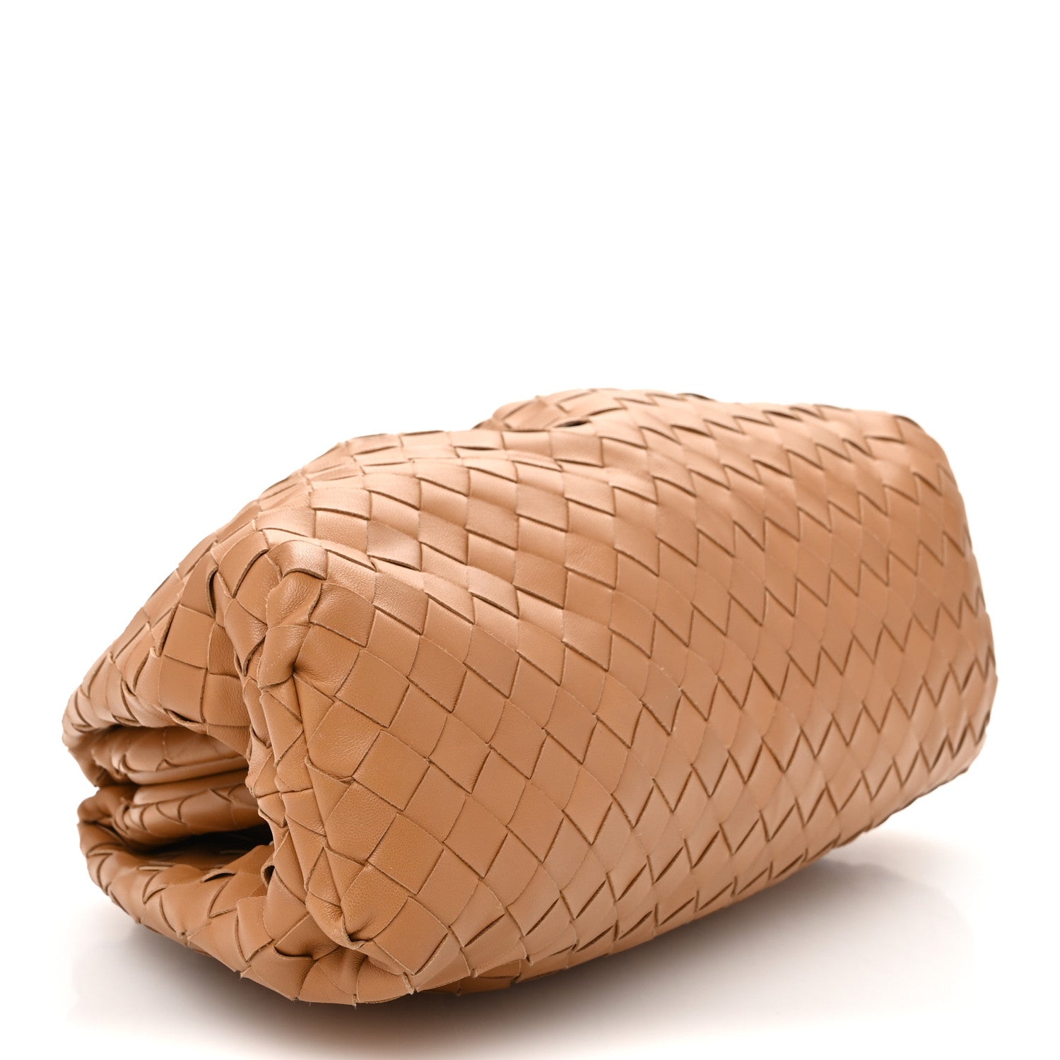 Bottega Veneta Nappa Maxi Intrecciato The Pouch Oversized Clutch Almond 4 of 11
